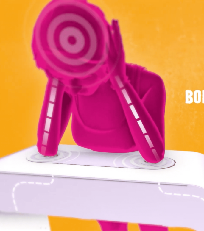 Personne utilisant une borne audio Whisper Losonnante pour HORNBACH